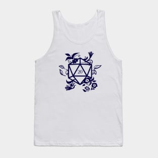 Polyhedral D20 Dice for Plant Lovers Dungeons Crawler and Dragons Slayer Tabletop RPG Addict Tank Top